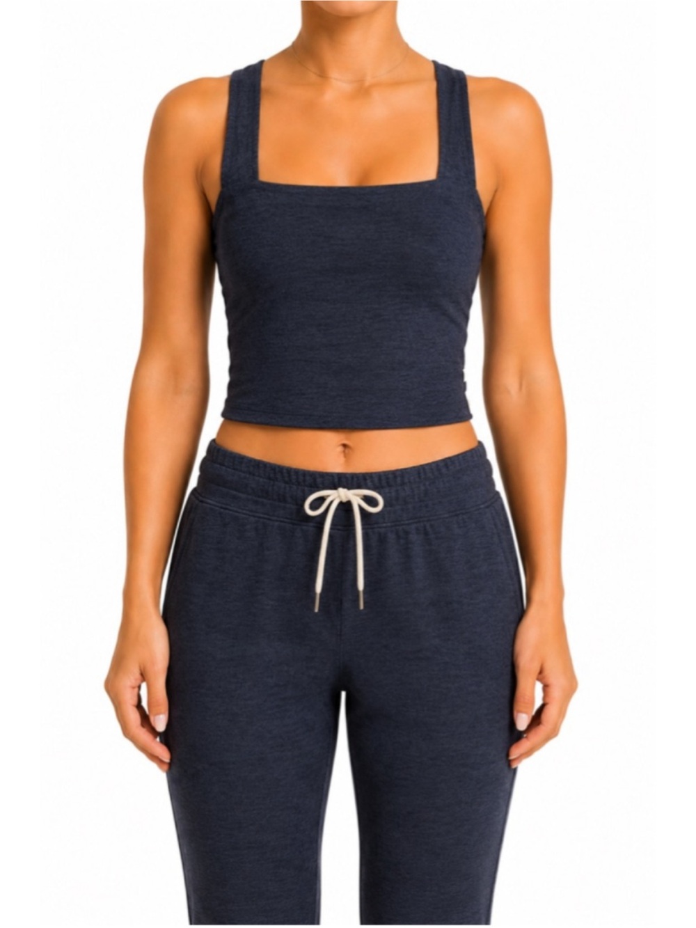 Vuori Elevation Square Neck Tank Navy Blue M